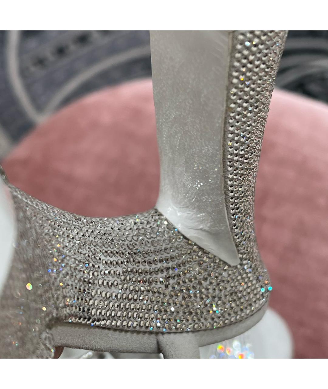 CHANEL Серебряные босоножки, фото 4