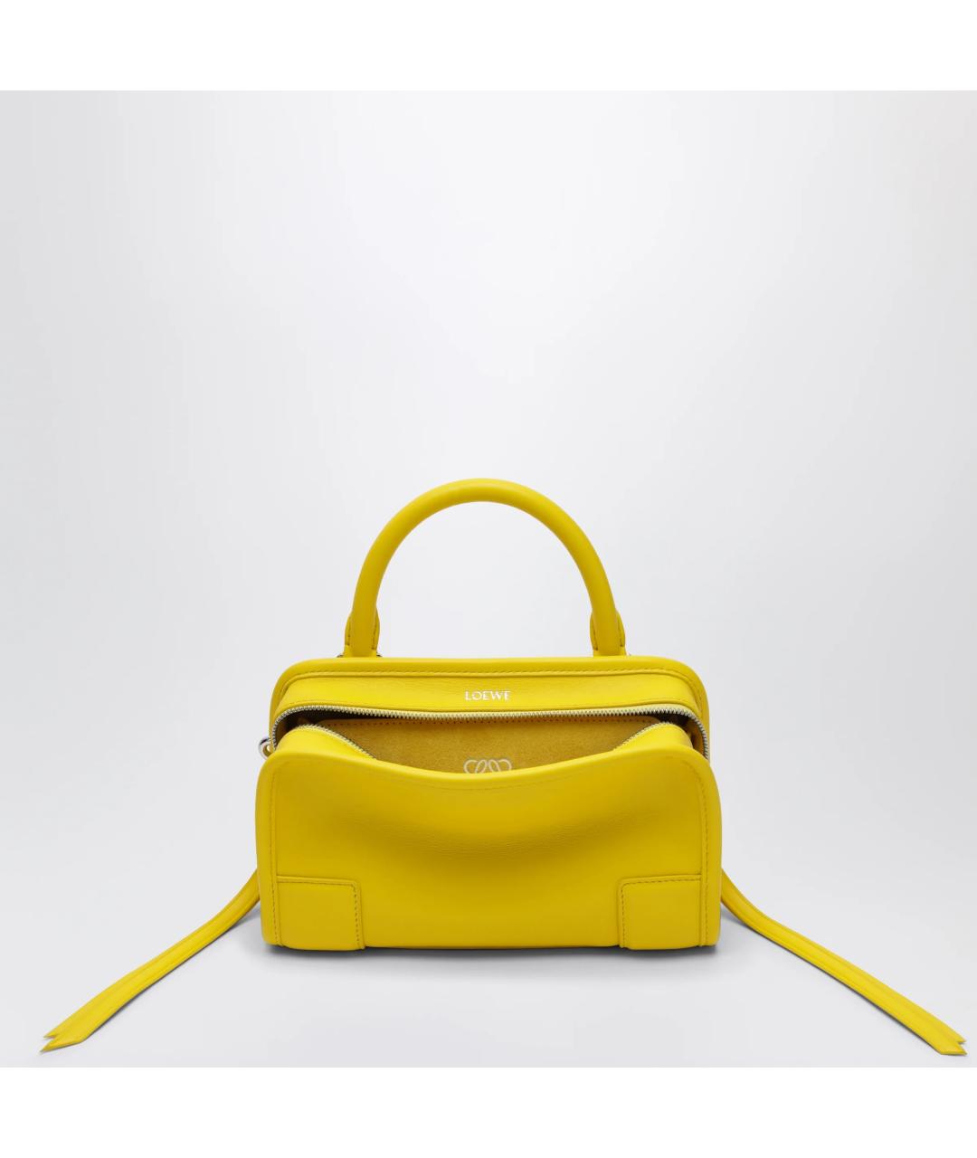 LOEWE Желтая кожаная сумка тоут, фото 3