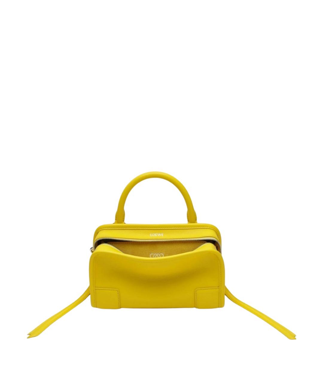 LOEWE Желтая кожаная сумка тоут, фото 1