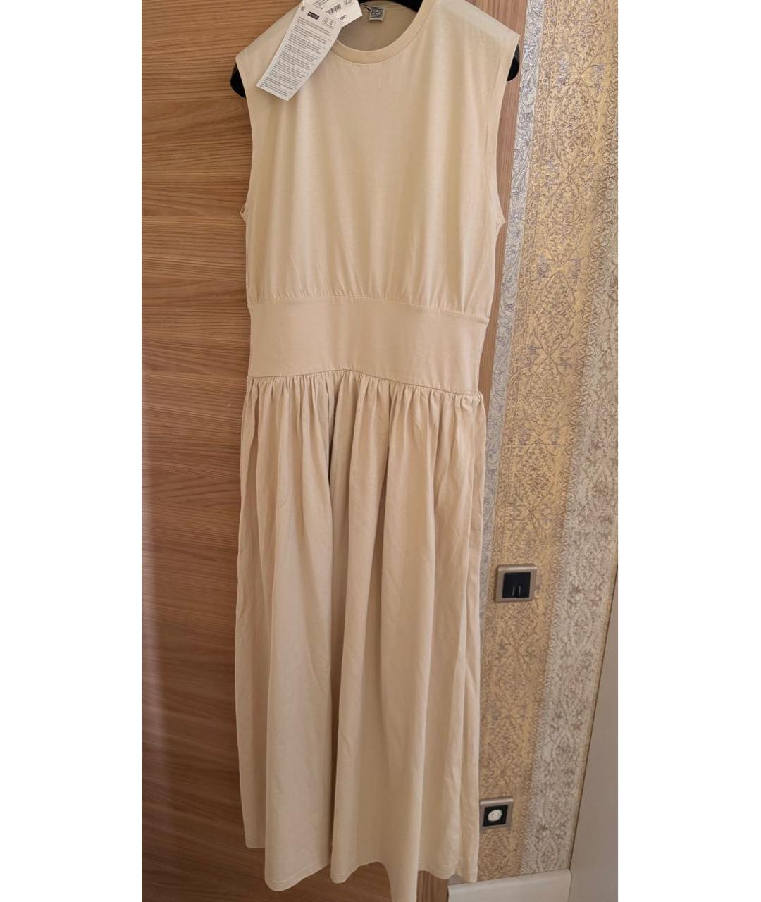 TOTEME Бежевое хлопковое повседневное платье, фото 2