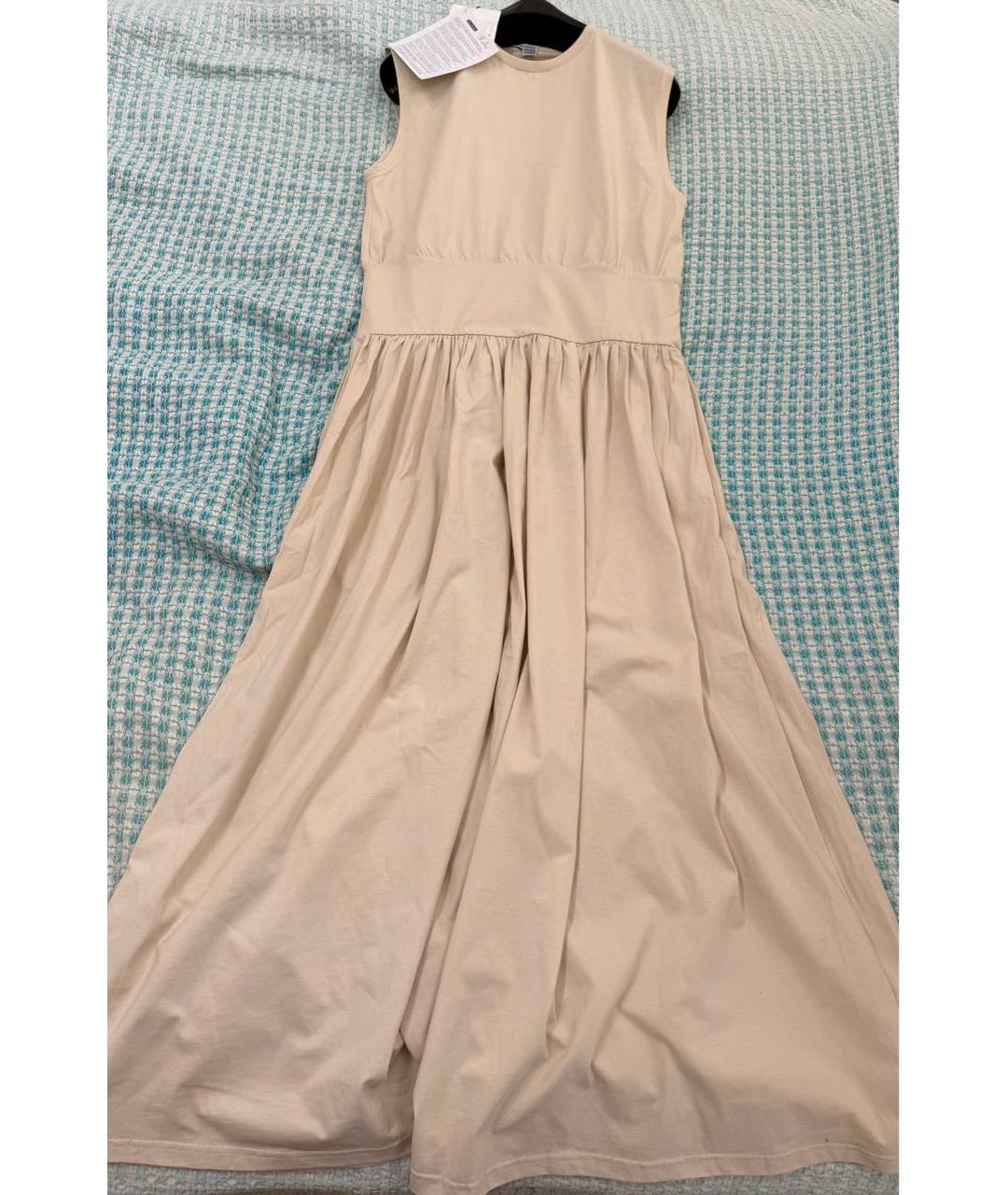 TOTEME Бежевое хлопковое повседневное платье, фото 3