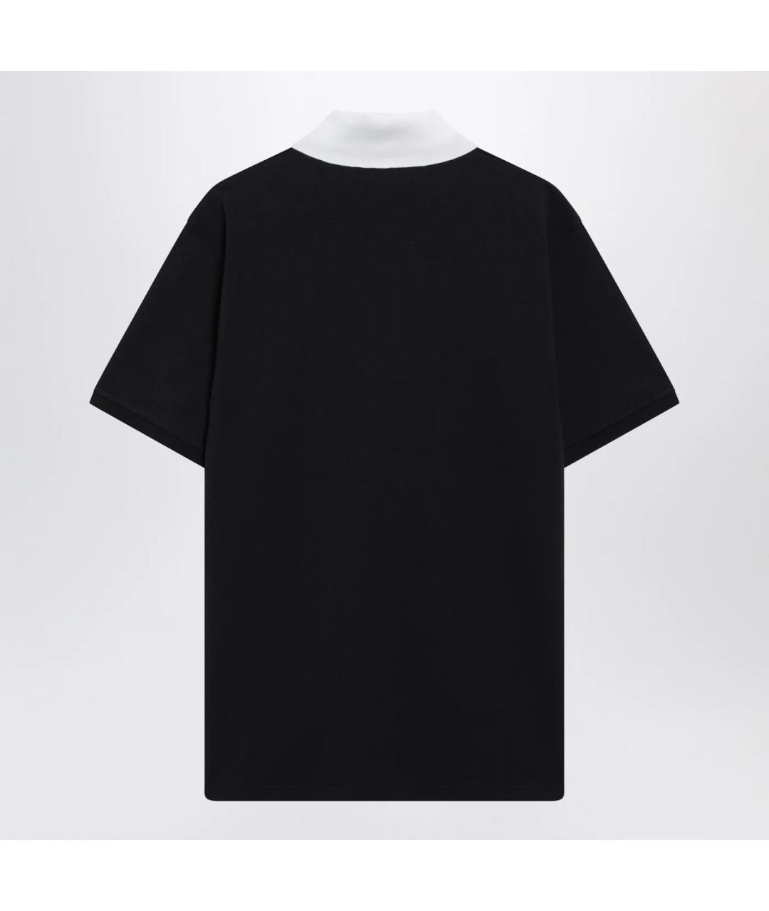 GUCCI Темно-синее хлопковое поло с коротким рукавом, фото 2