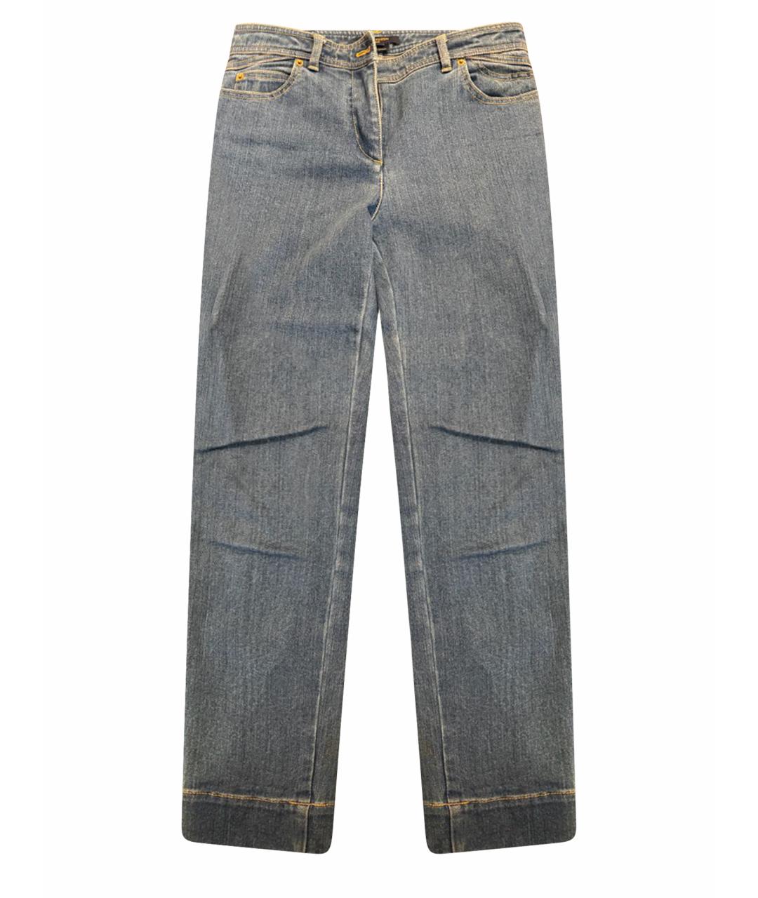 LOUIS VUITTON Синие хлопко-полиэстеровые джинсы слим, фото 1
