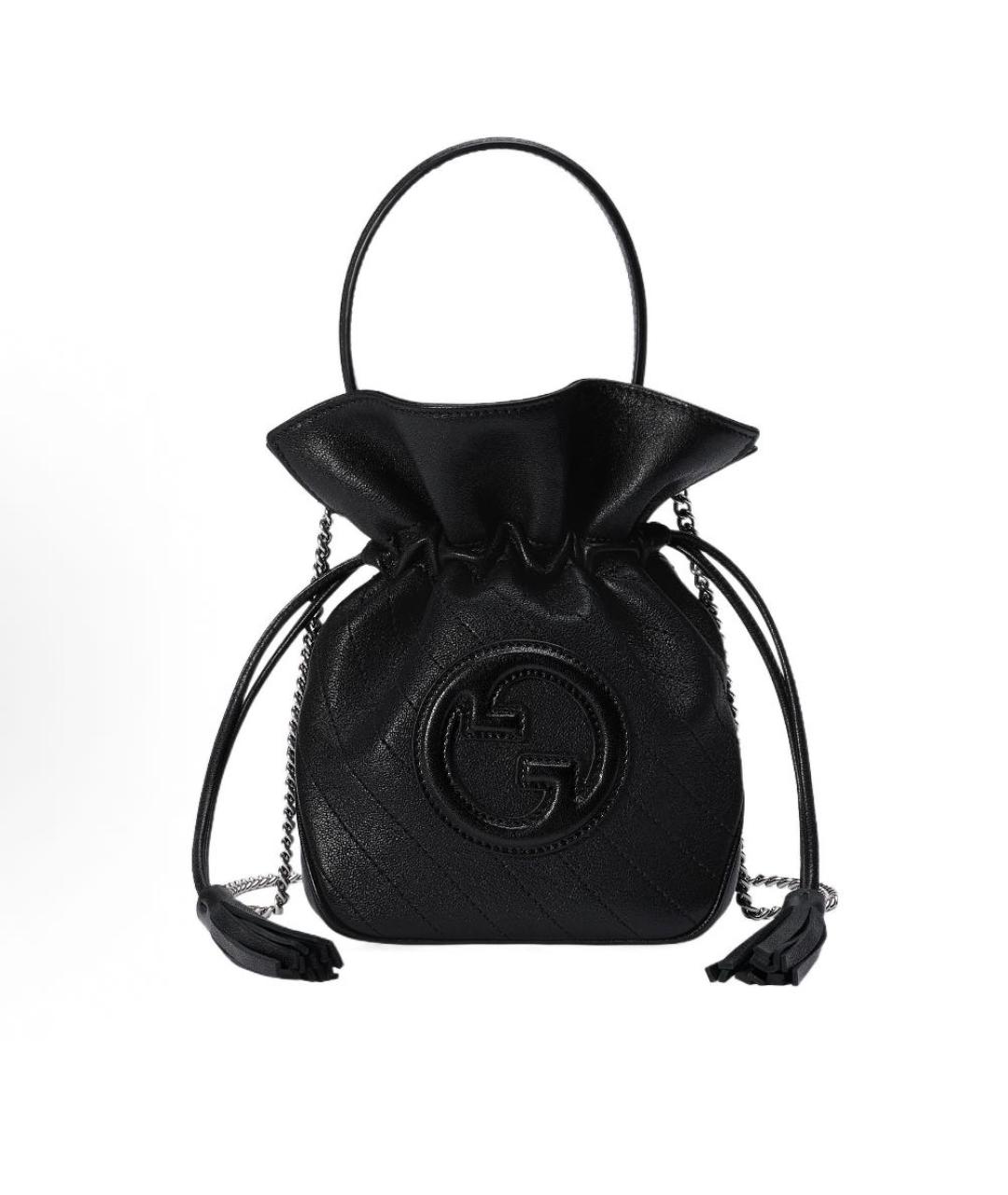 GUCCI Черная кожаная сумка через плечо, фото 9