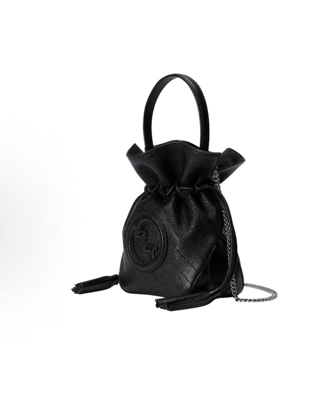 GUCCI Черная кожаная сумка через плечо, фото 2