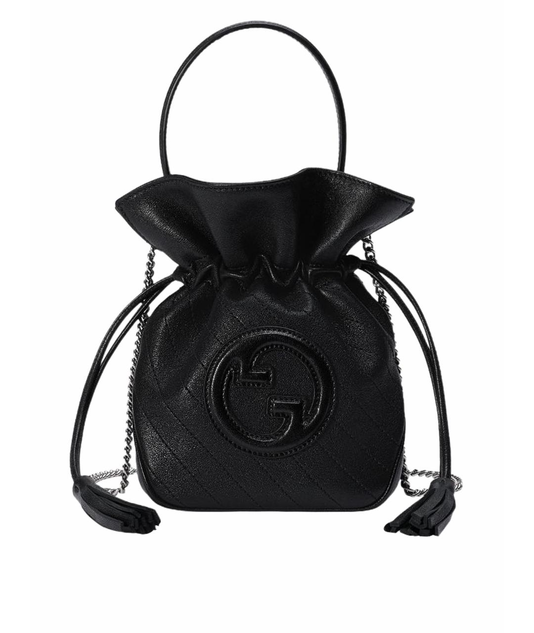 GUCCI Черная кожаная сумка через плечо, фото 1