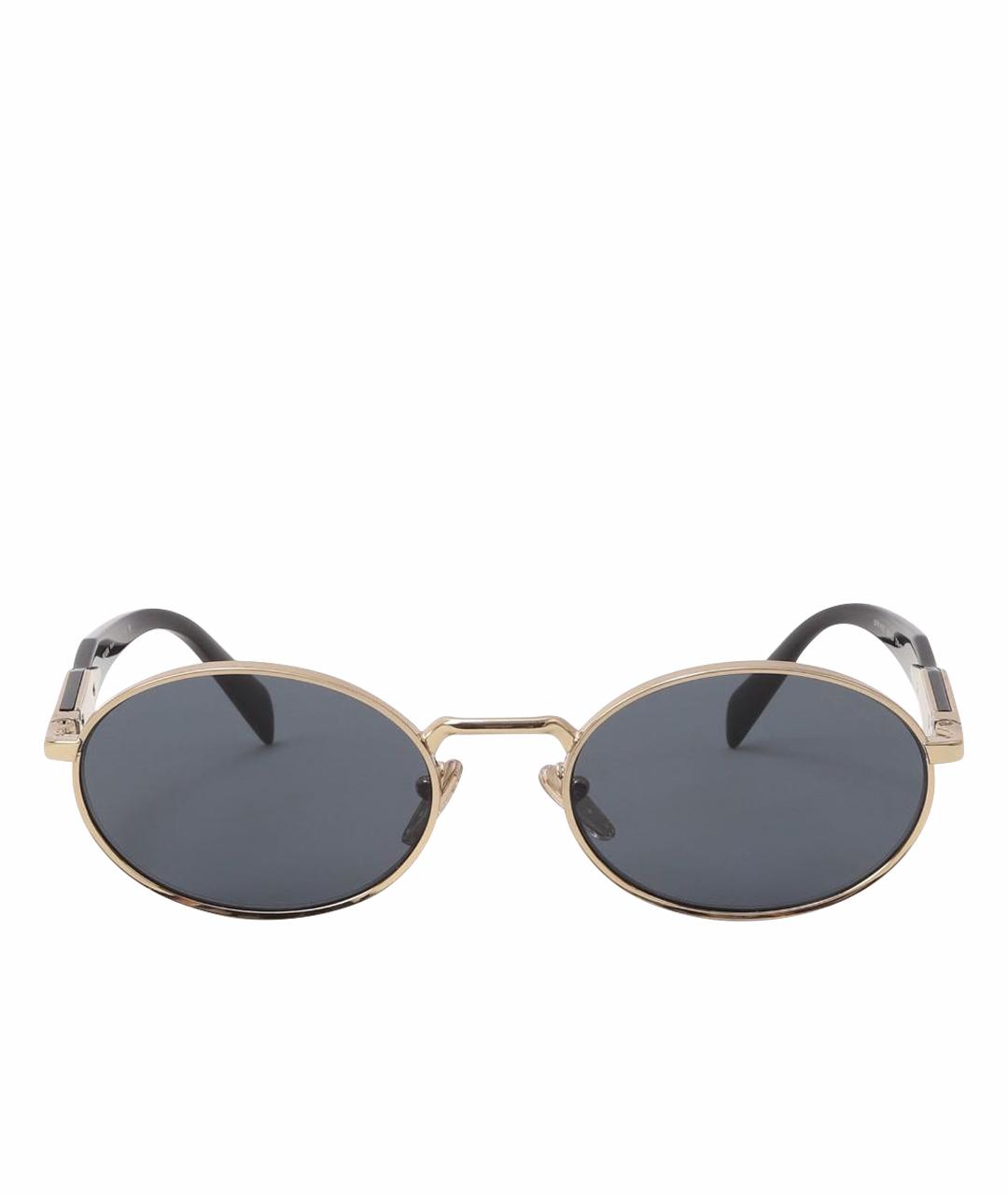 PRADA Черные металлические солнцезащитные очки, фото 1