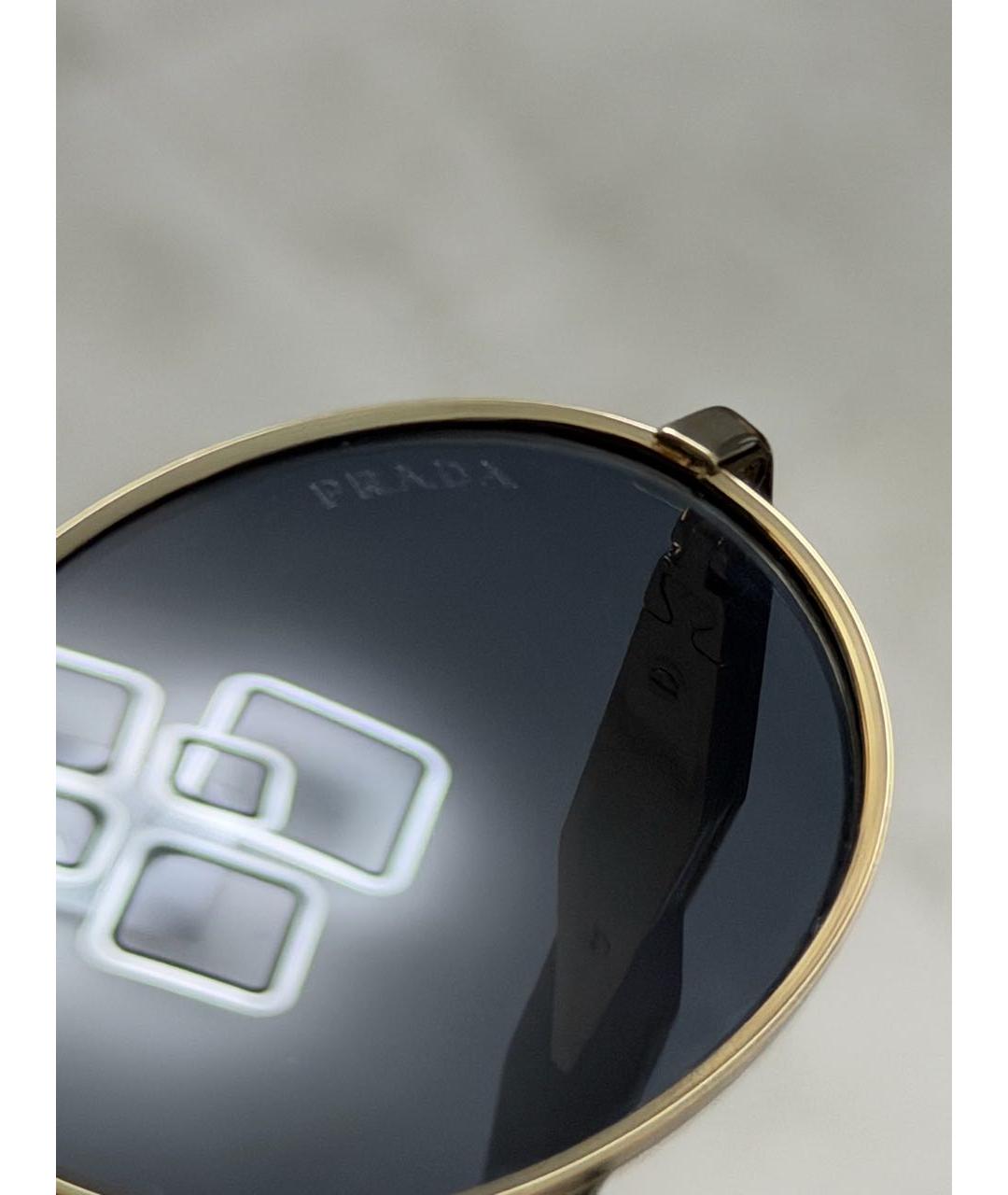 PRADA Черные металлические солнцезащитные очки, фото 6