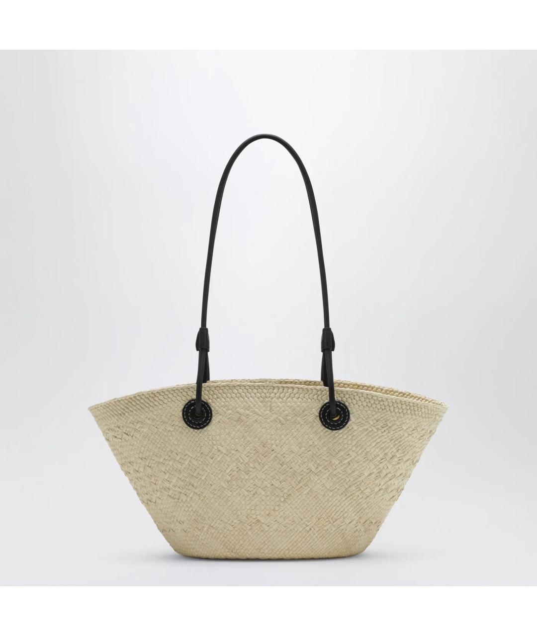 LOEWE Бежевая пелетеная сумка тоут, фото 2