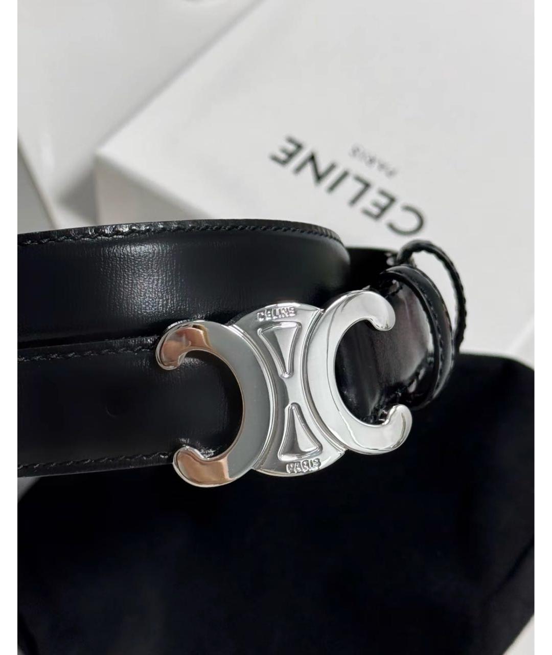 CELINE Черный ремень, фото 5