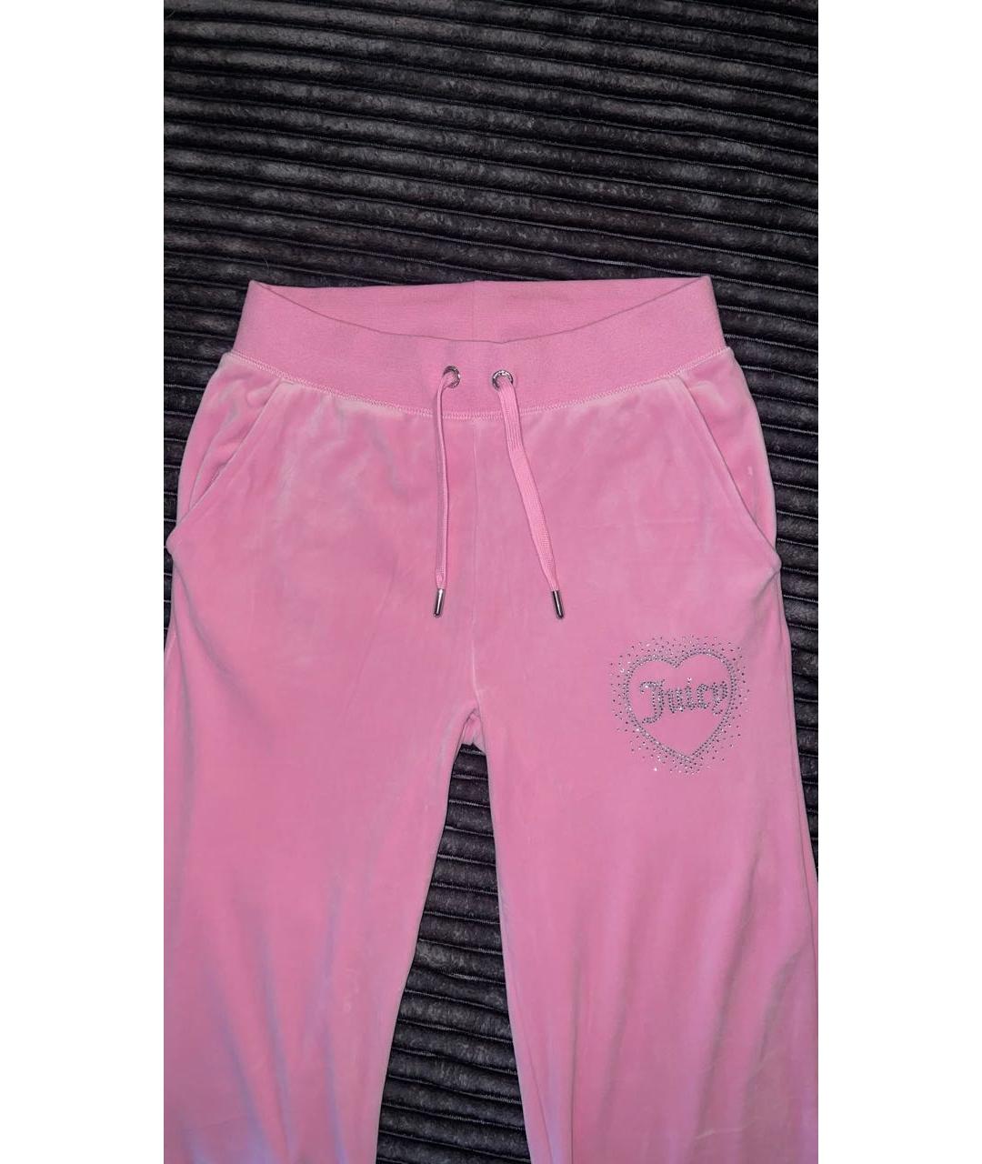 JUICY COUTURE Розовый велюровый спортивные костюмы, фото 6
