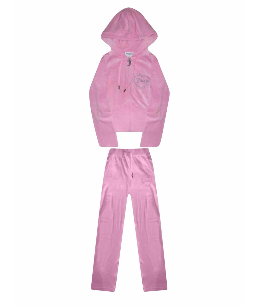 JUICY COUTURE Розовый велюровый спортивные костюмы, фото 1
