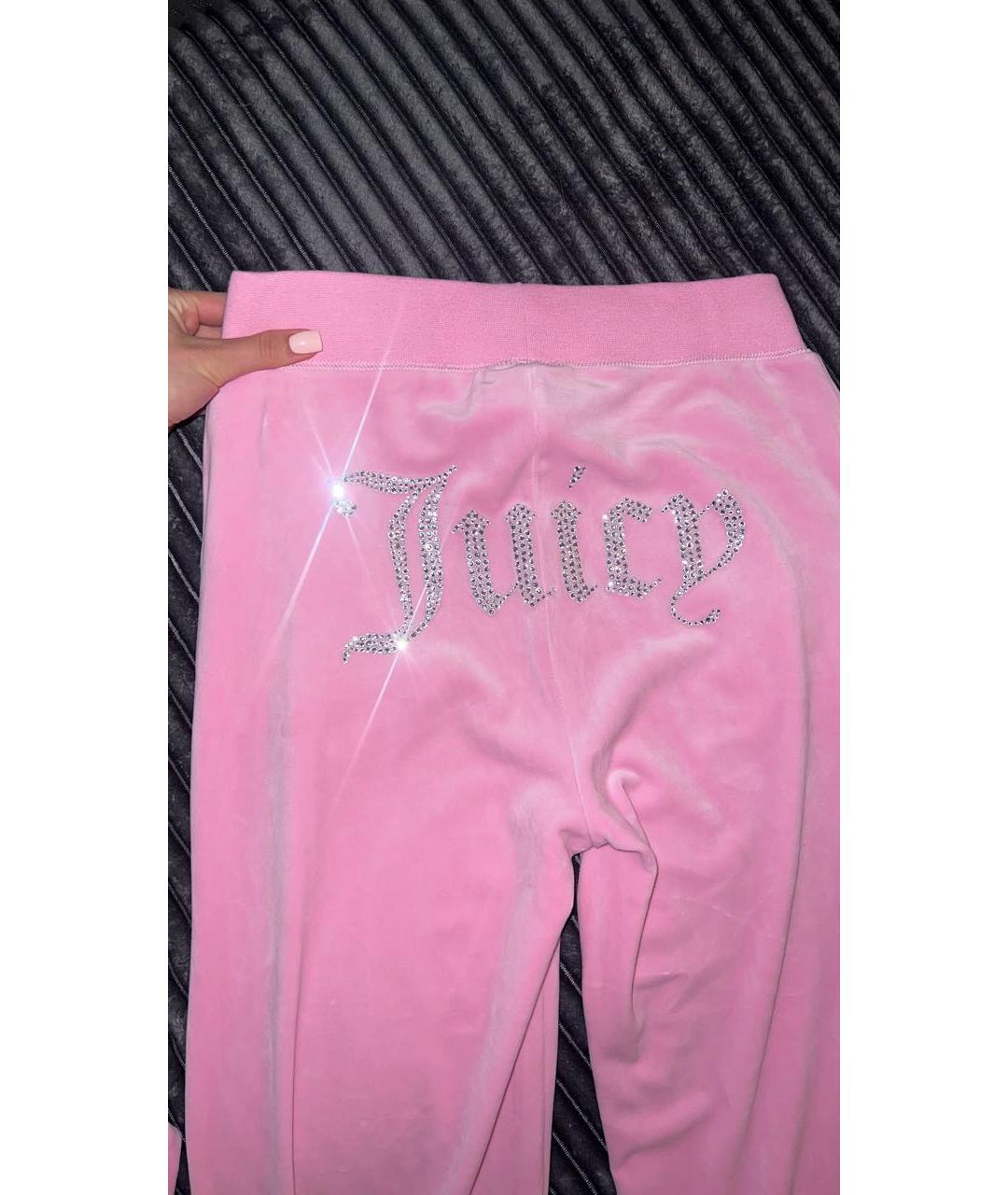 JUICY COUTURE Розовый велюровый спортивные костюмы, фото 7