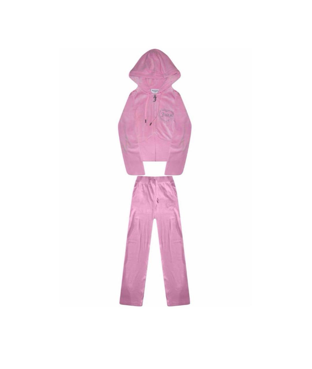JUICY COUTURE Розовый велюровый спортивные костюмы, фото 9