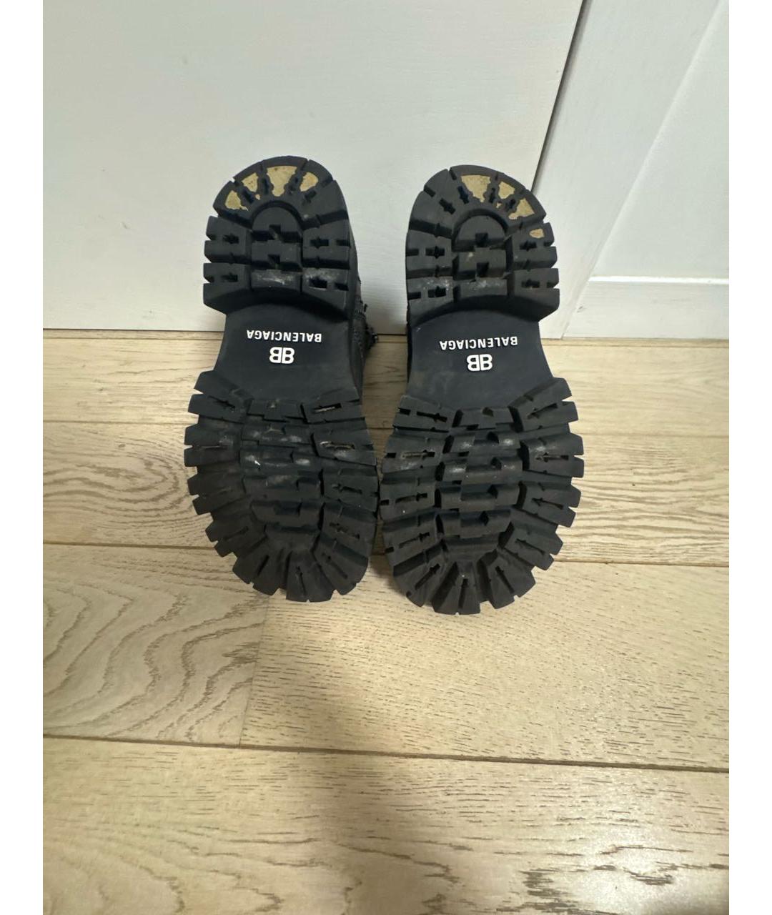 BALENCIAGA Коричневые кожаные высокие ботинки, фото 5