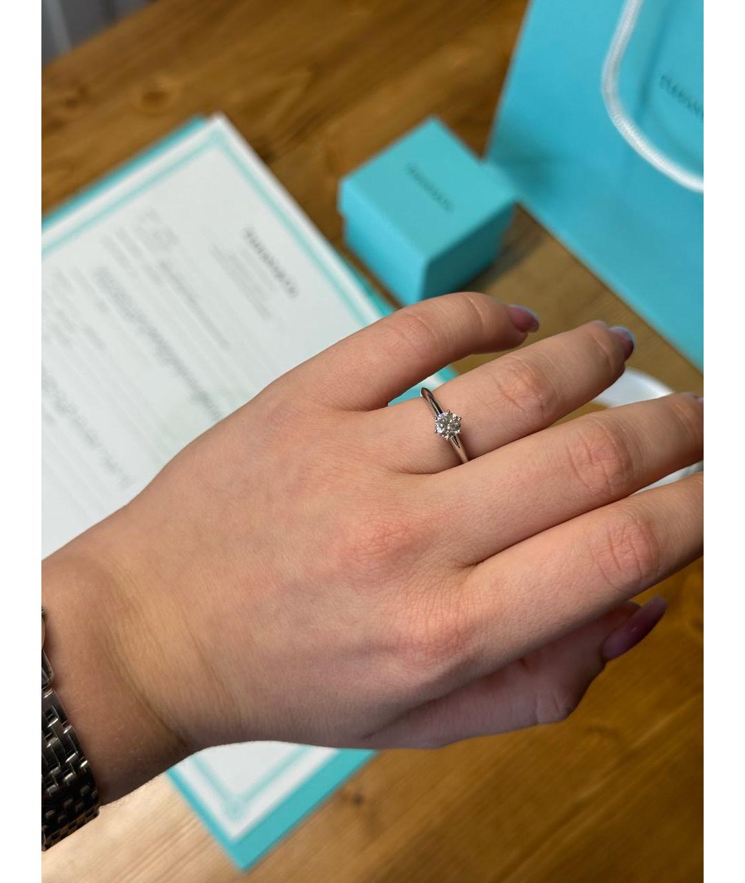 TIFFANY&CO Серебряное платиновое кольцо, фото 6