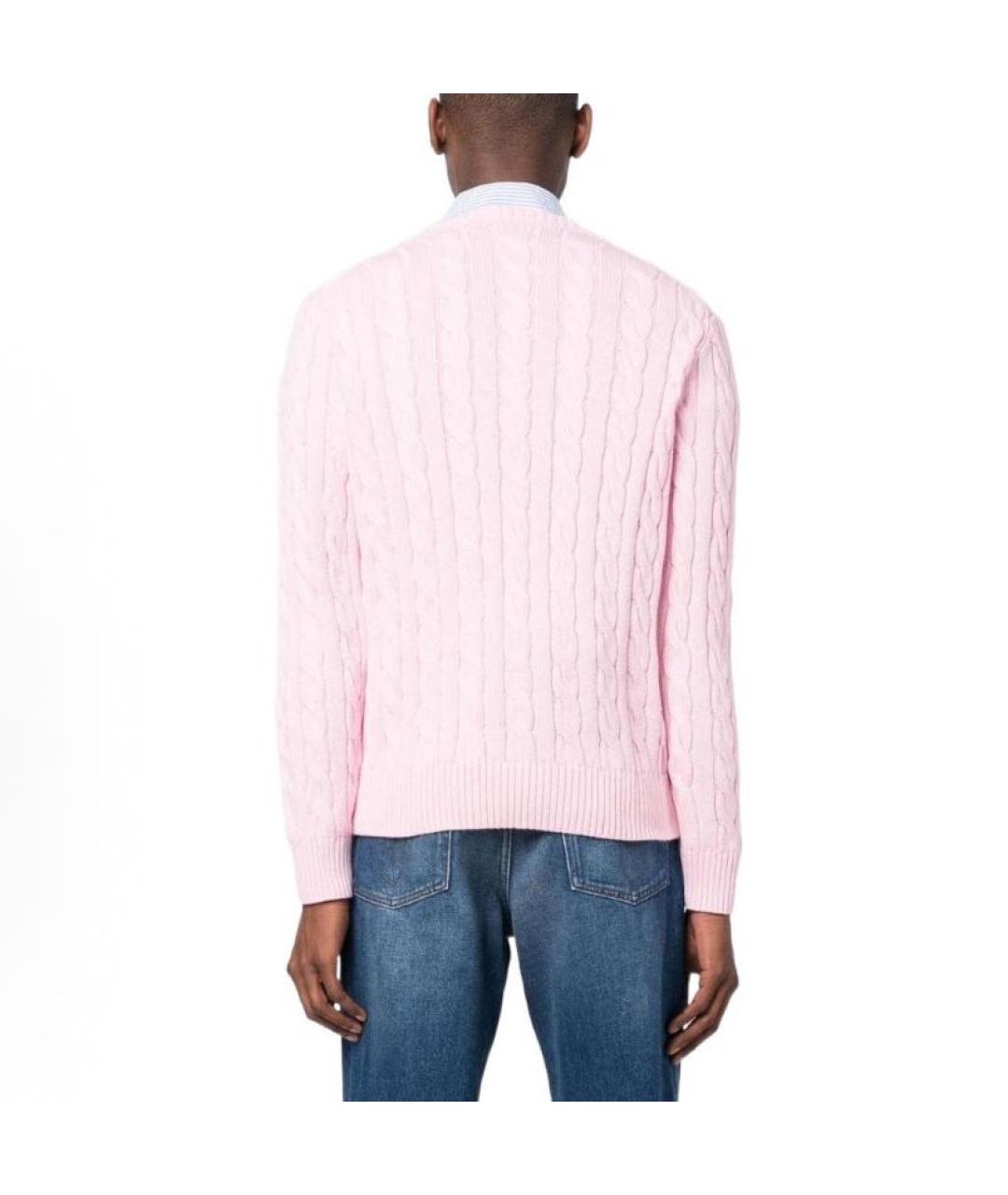 POLO RALPH LAUREN Розовый хлопковый джемпер / свитер, фото 2