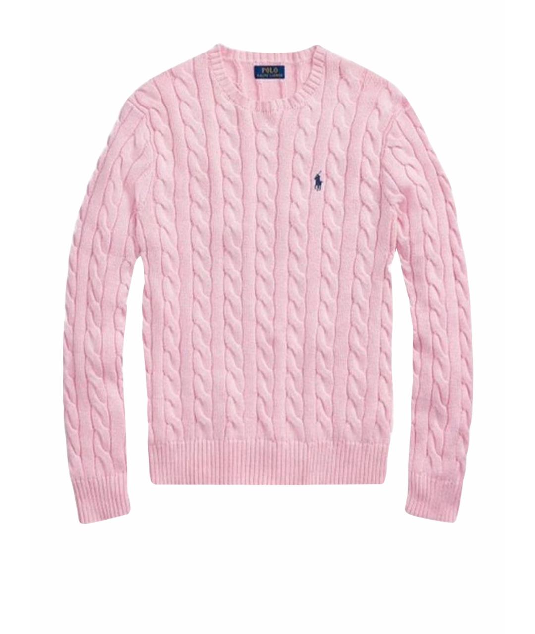 POLO RALPH LAUREN Розовый хлопковый джемпер / свитер, фото 1