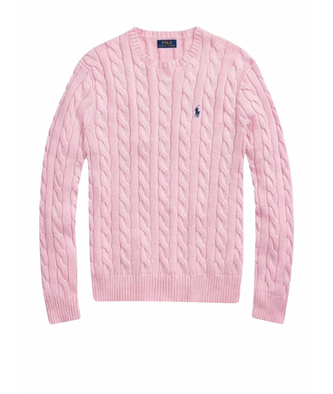 POLO RALPH LAUREN Розовый хлопковый джемпер / свитер, фото 9