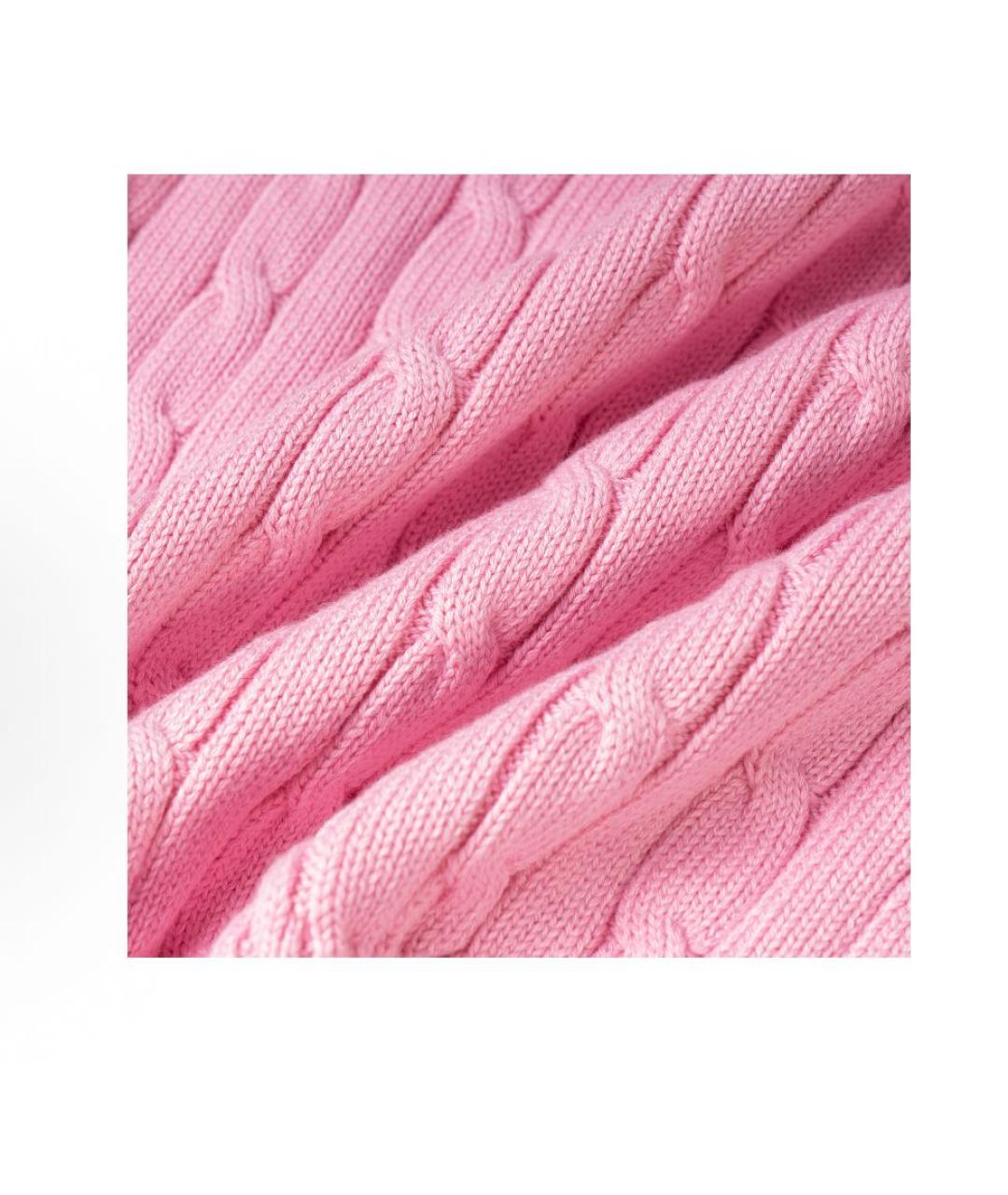 POLO RALPH LAUREN Розовый хлопковый джемпер / свитер, фото 5