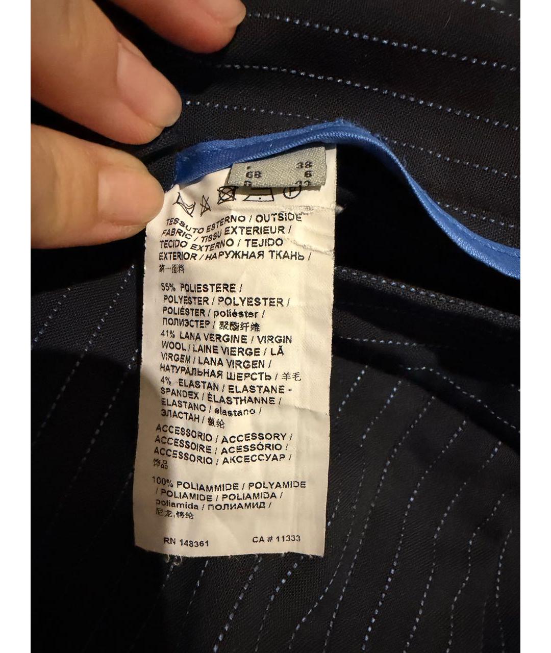 PINKO Темно-синие шерстяные кюлоты, фото 4