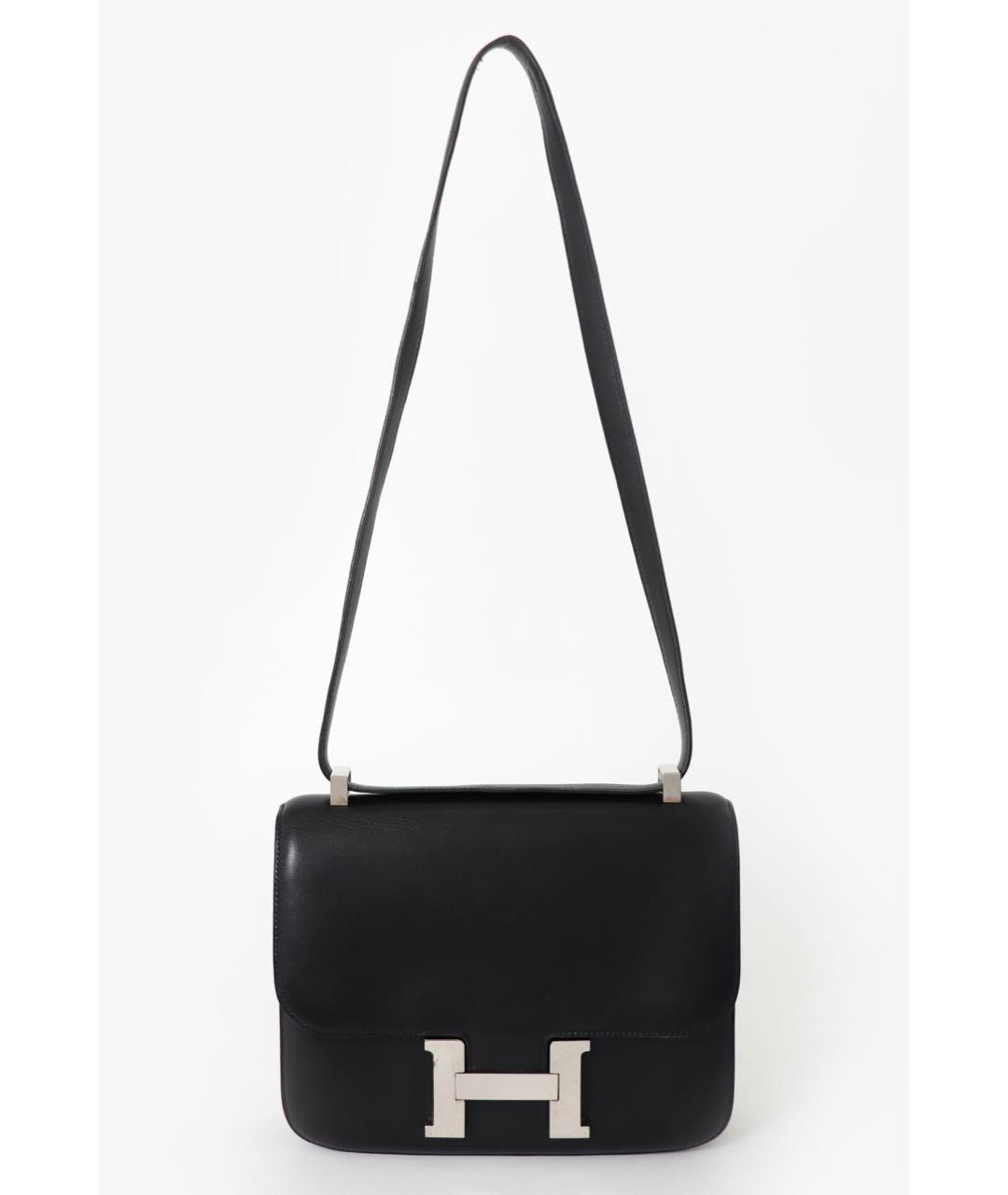 HERMES Черная кожаная сумка через плечо, фото 9