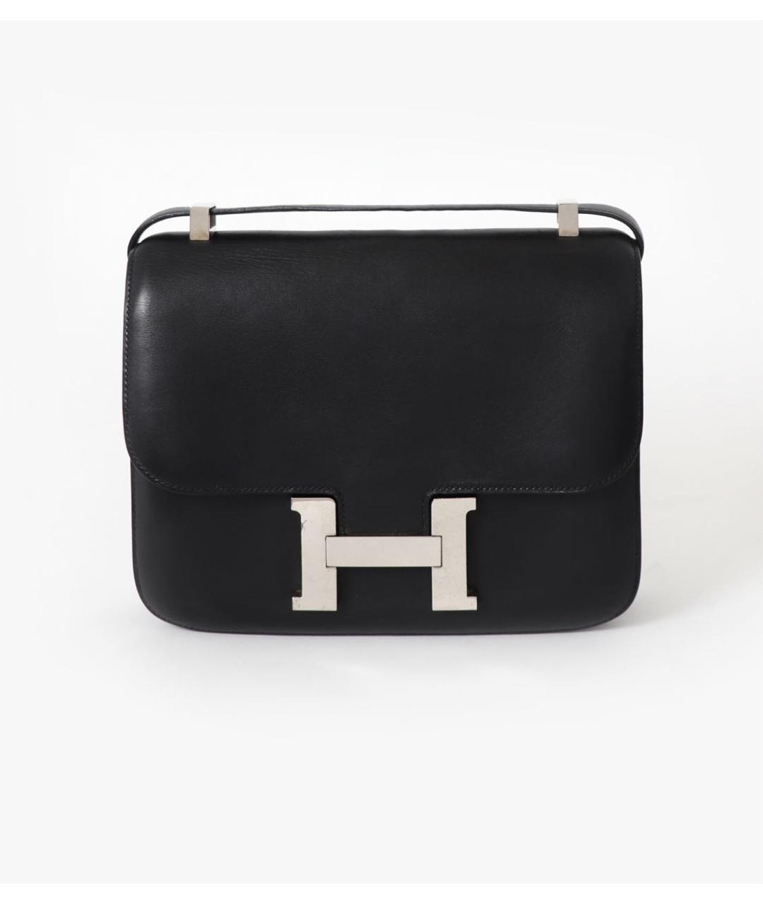 HERMES Черная кожаная сумка через плечо, фото 8