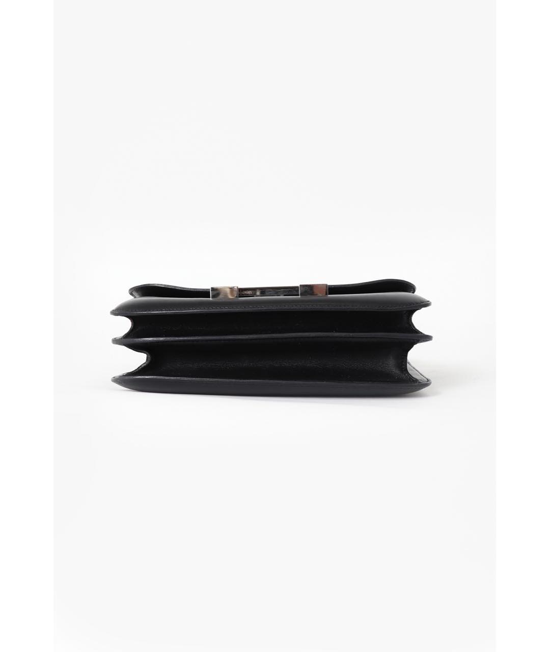 HERMES Черная кожаная сумка через плечо, фото 7