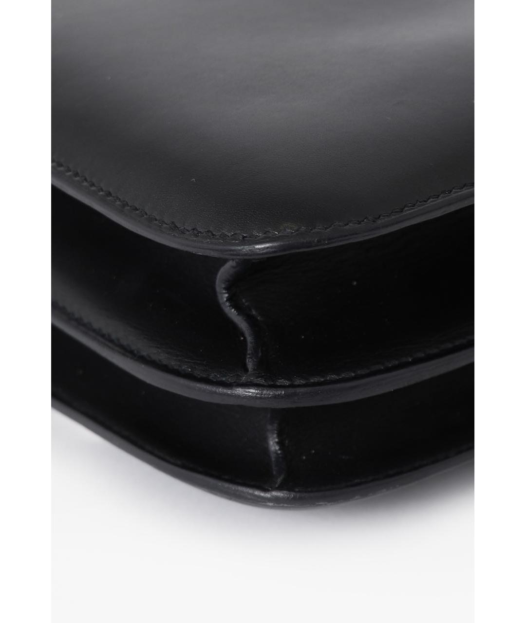 HERMES Черная кожаная сумка через плечо, фото 5