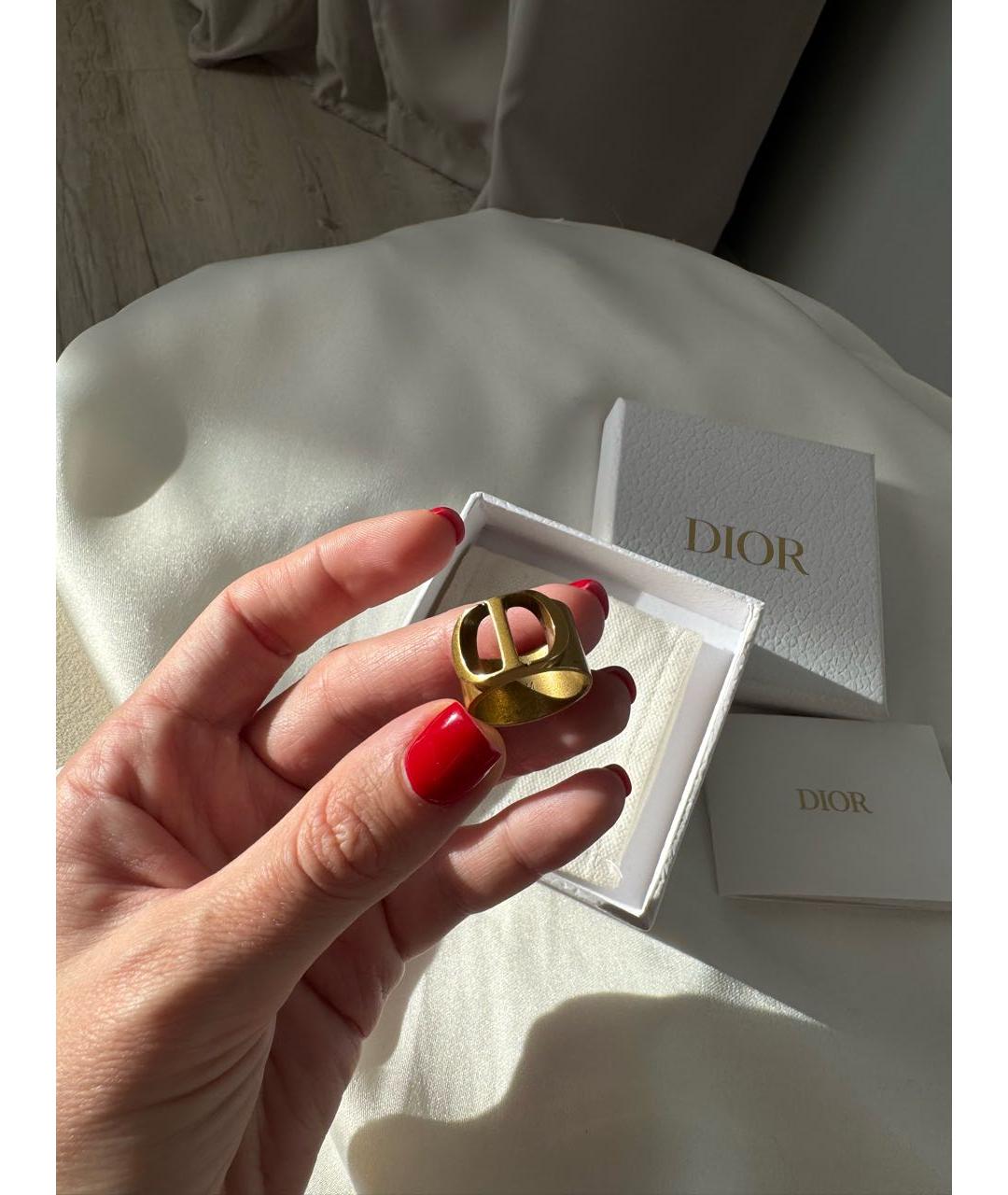 CHRISTIAN DIOR Золотое металлическое кольцо, фото 3
