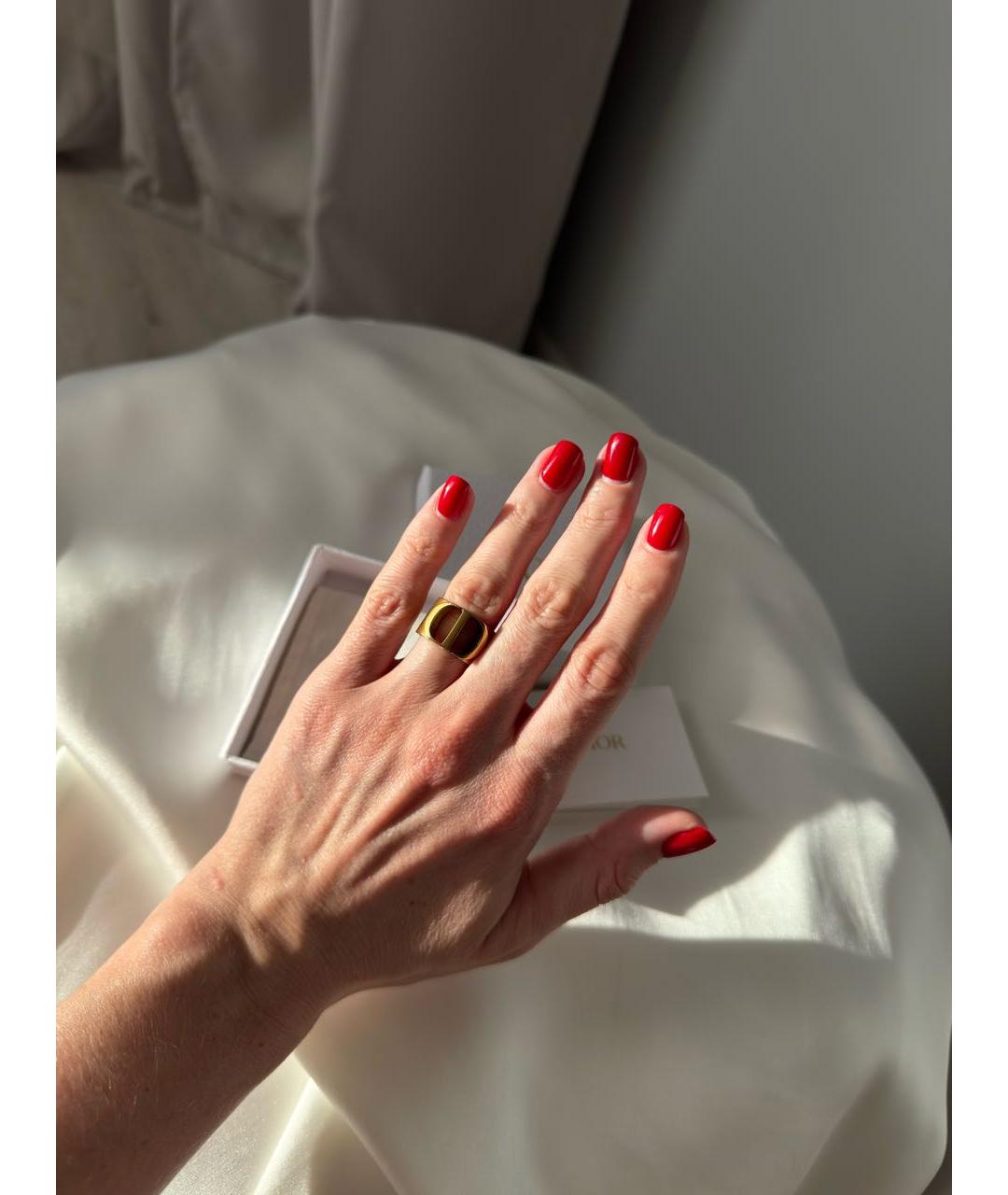 CHRISTIAN DIOR Золотое металлическое кольцо, фото 6
