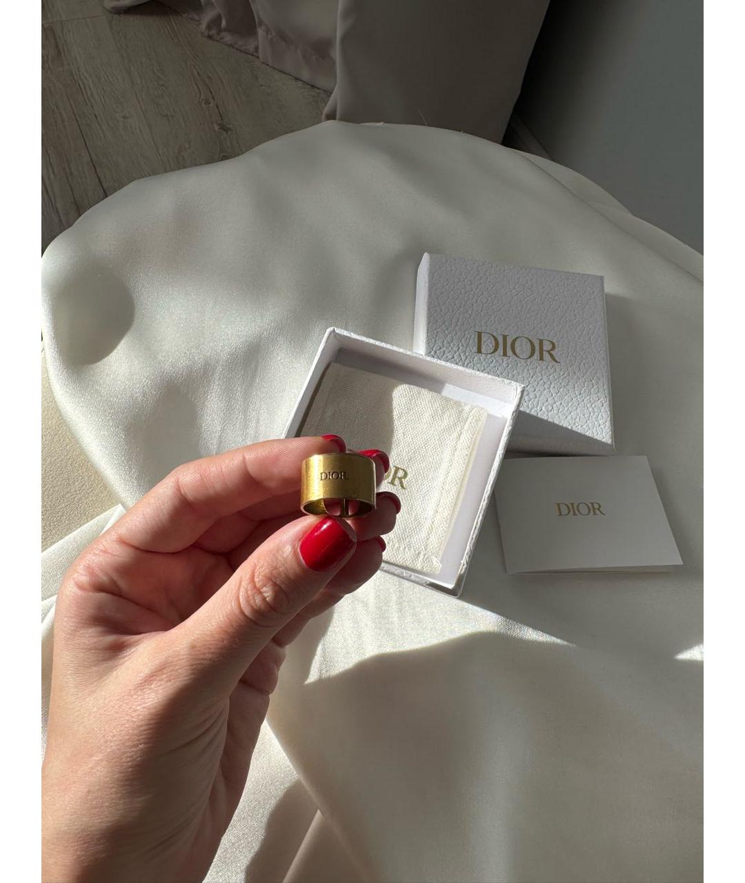 CHRISTIAN DIOR Золотое металлическое кольцо, фото 4