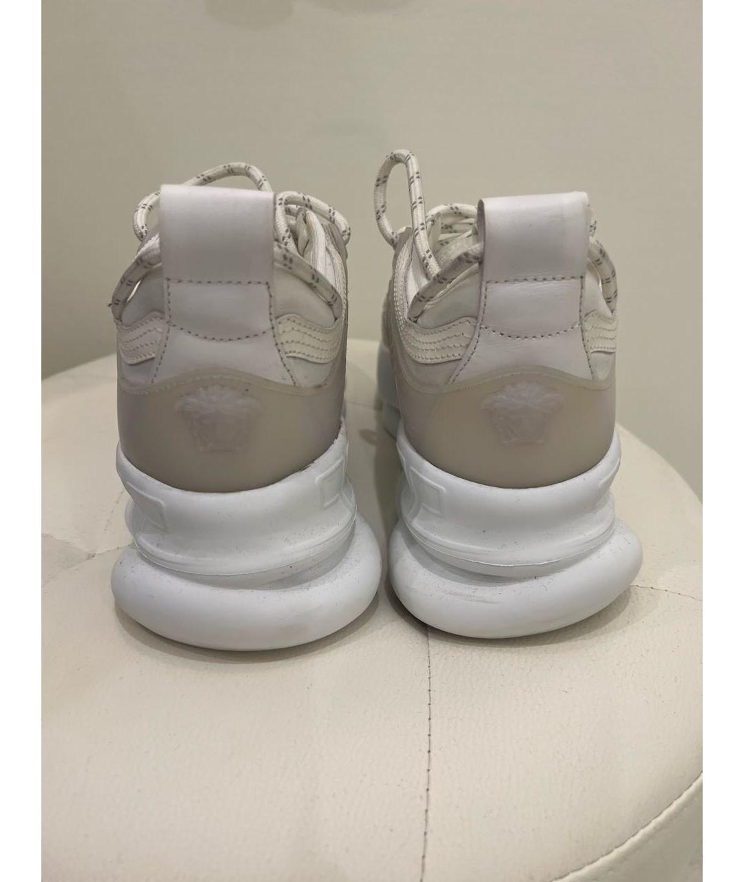 VERSACE Белые синтетические кроссовки, фото 4