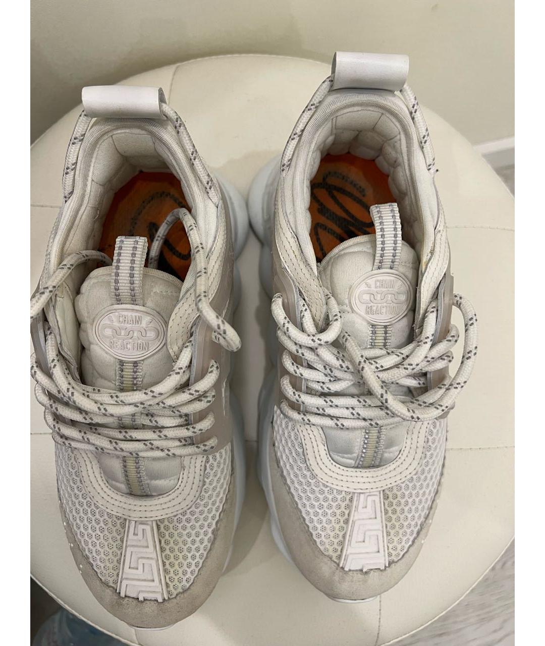 VERSACE Белые синтетические кроссовки, фото 3