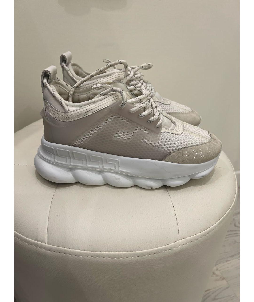 VERSACE Белые синтетические кроссовки, фото 6