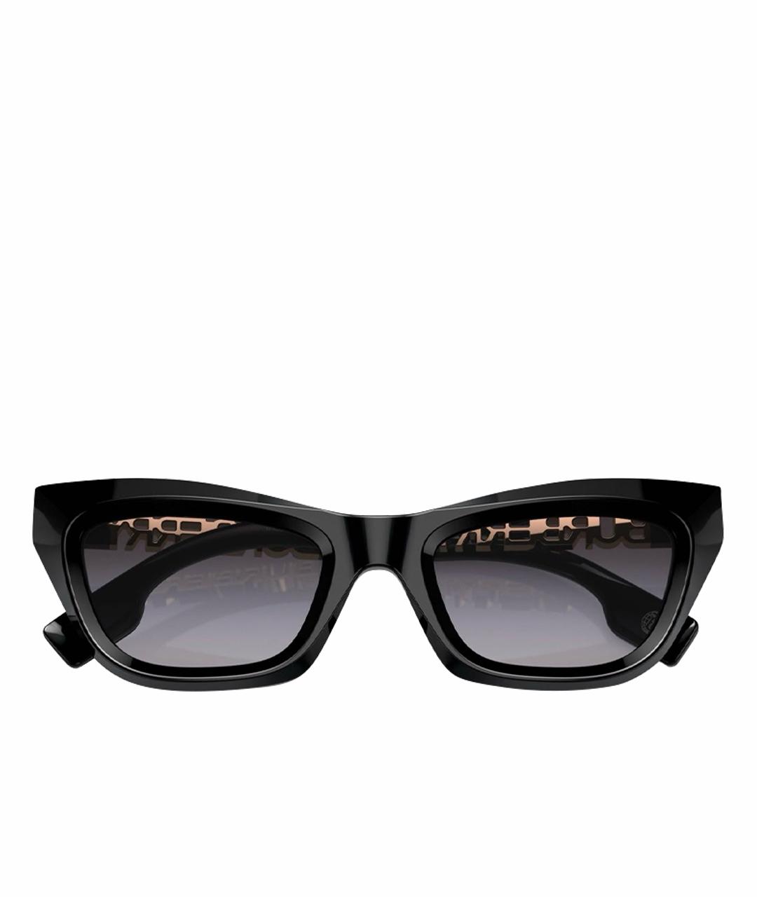 BURBERRY Черные пластиковые солнцезащитные очки, фото 1
