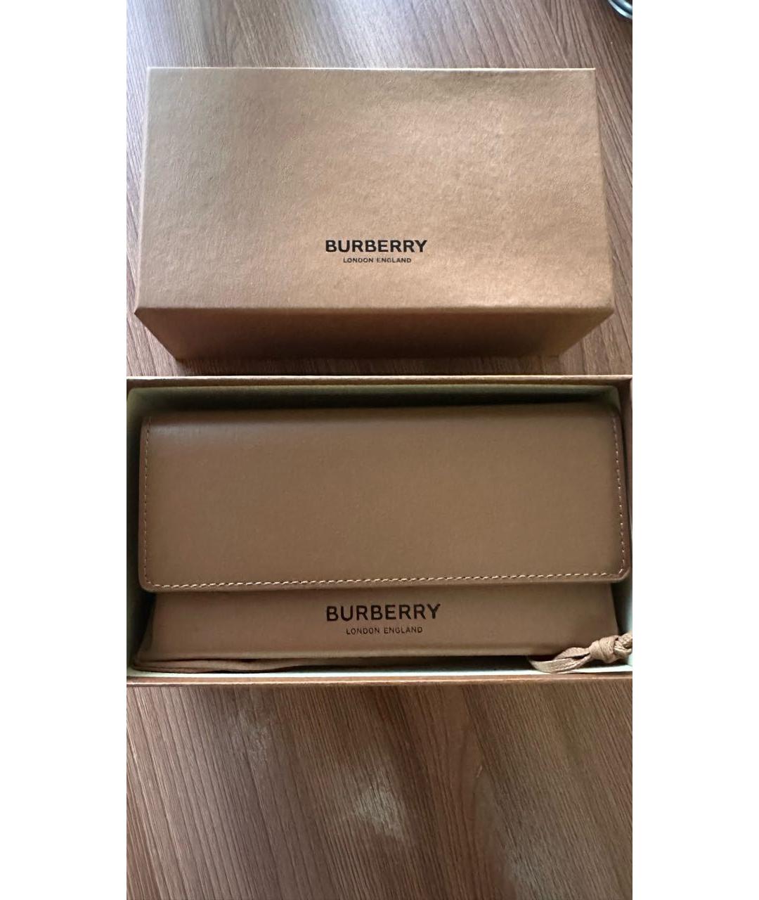 BURBERRY Черные пластиковые солнцезащитные очки, фото 4