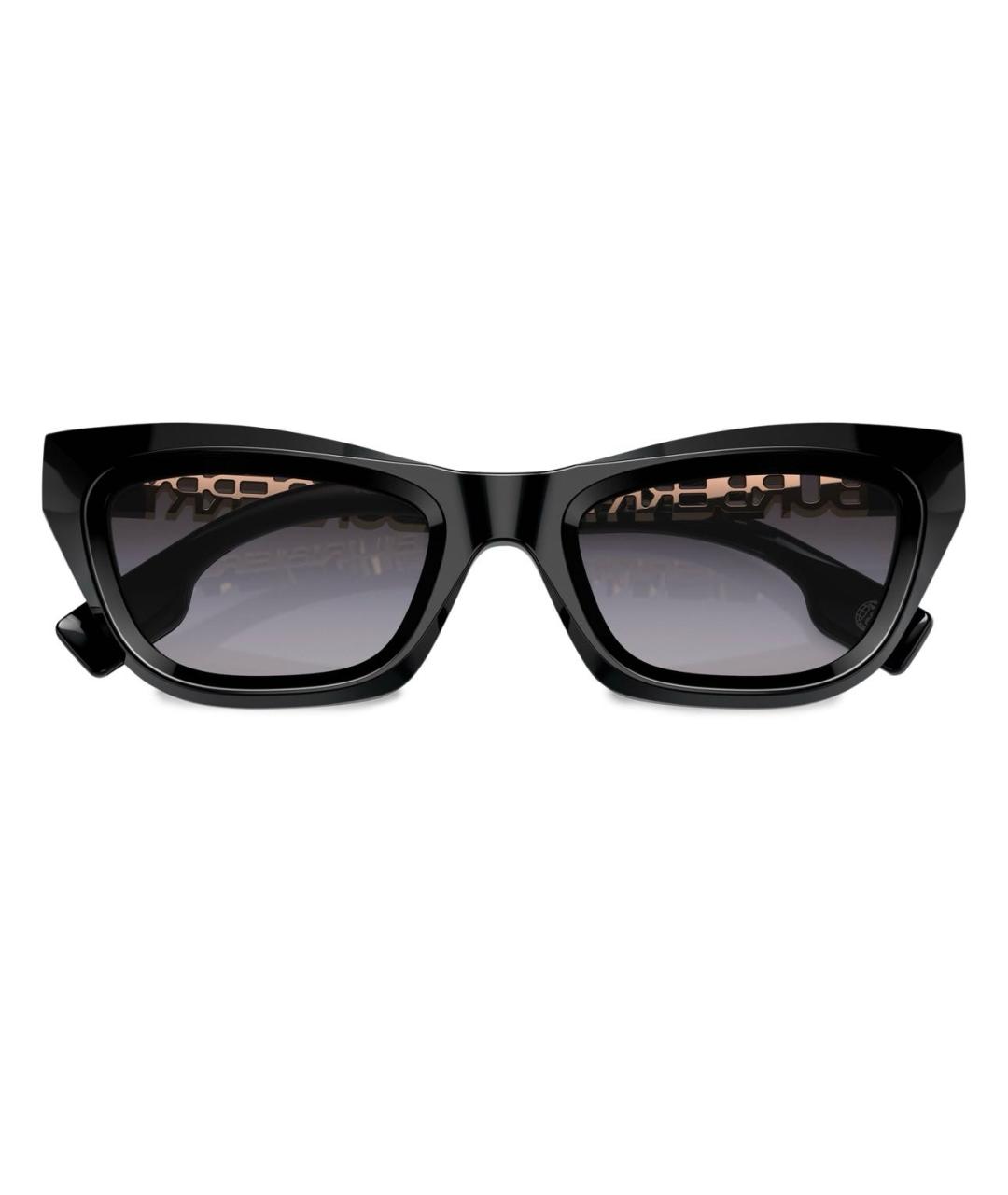 BURBERRY Черные пластиковые солнцезащитные очки, фото 8