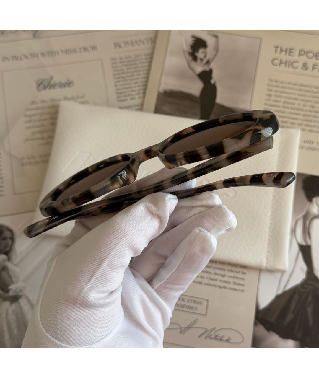 LE SPECS Серые пластиковые солнцезащитные очки, фото 5