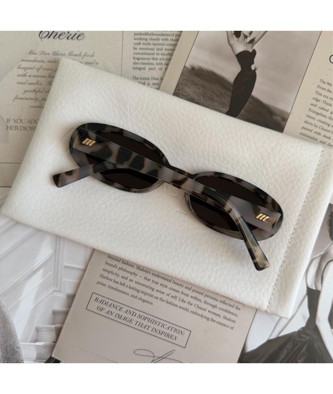 LE SPECS Серые пластиковые солнцезащитные очки, фото 2