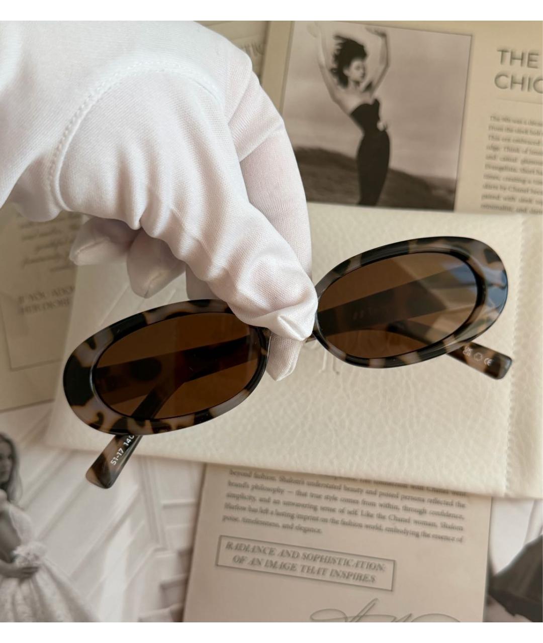 LE SPECS Серые пластиковые солнцезащитные очки, фото 6