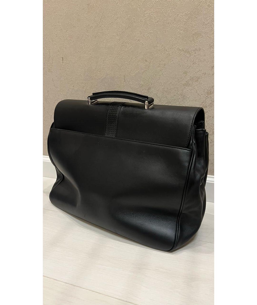 CHOPARD Черный кожаный портфель, фото 2