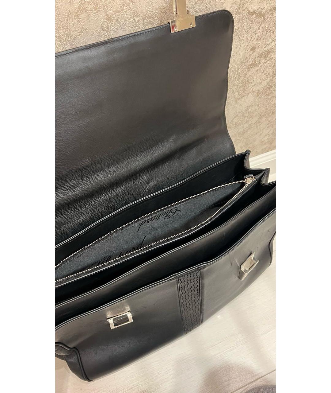 CHOPARD Черный кожаный портфель, фото 3