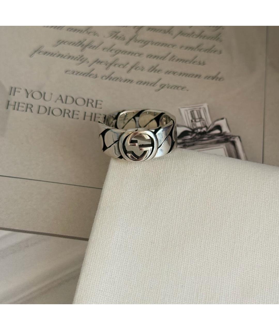 GUCCI Серебряное серебряное кольцо, фото 5