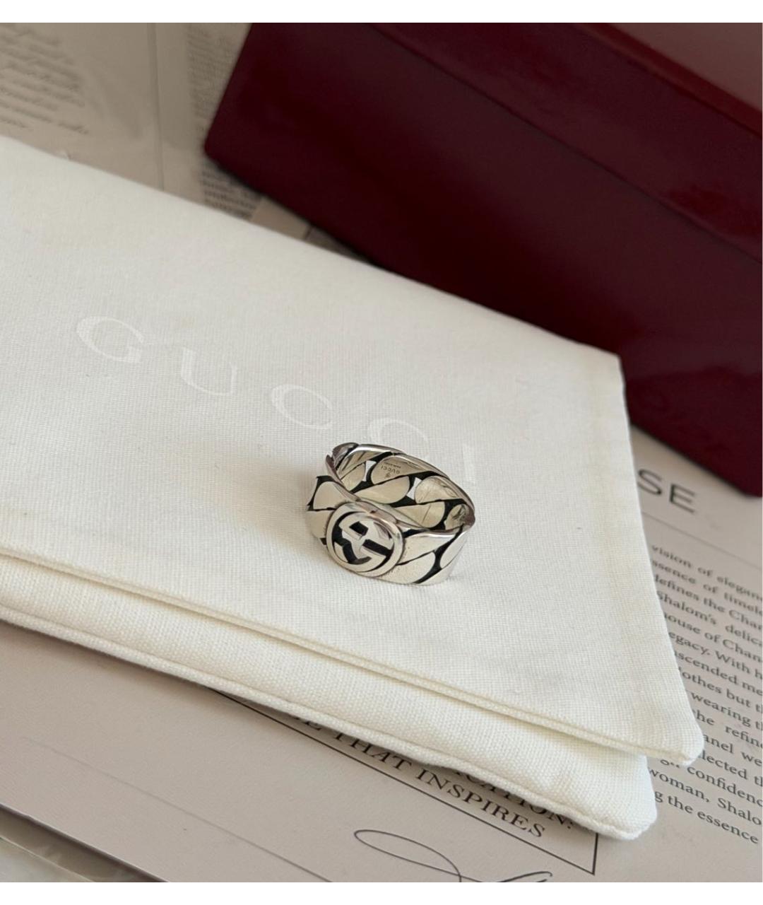 GUCCI Серебряное серебряное кольцо, фото 4
