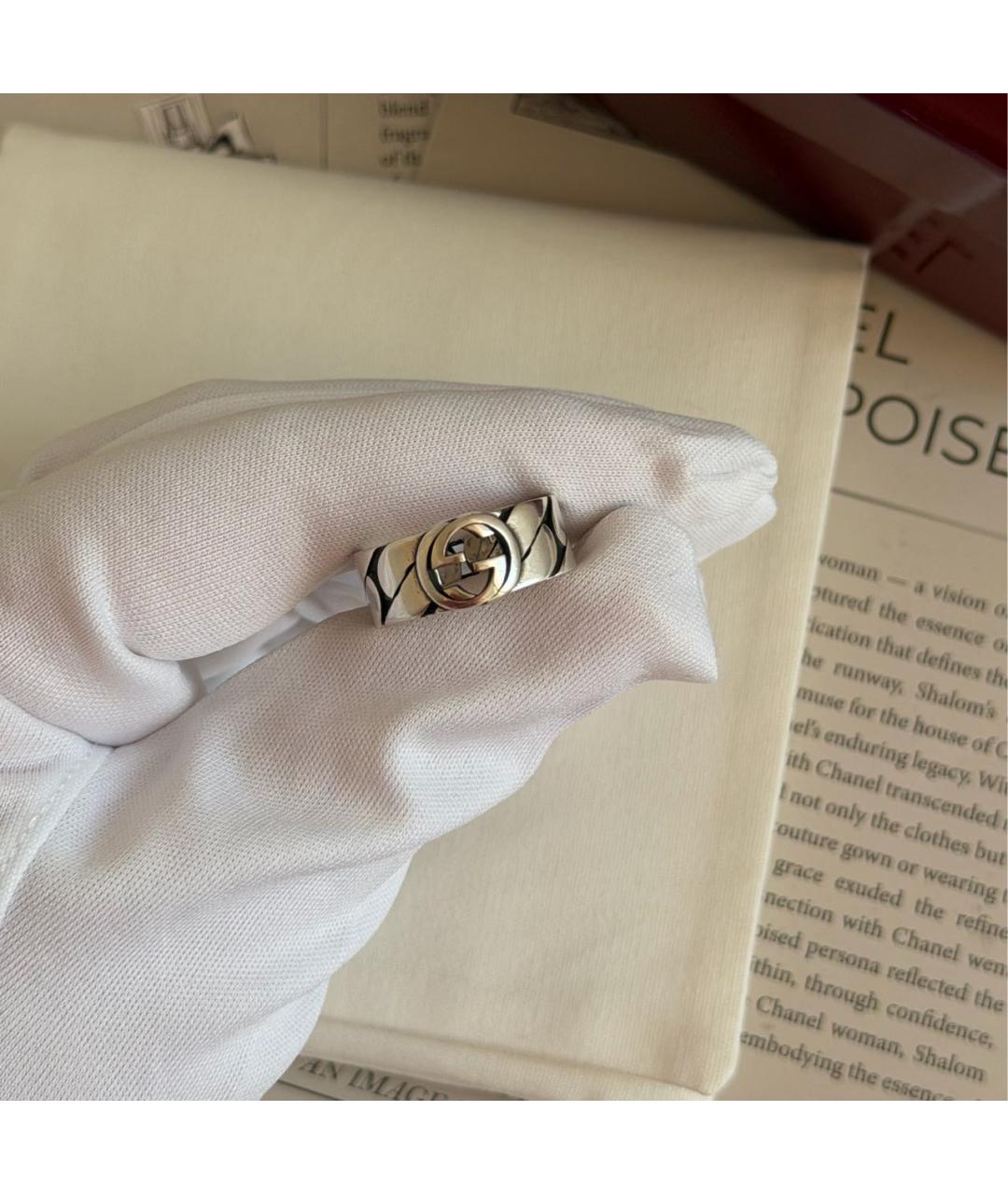 GUCCI Серебряное серебряное кольцо, фото 3