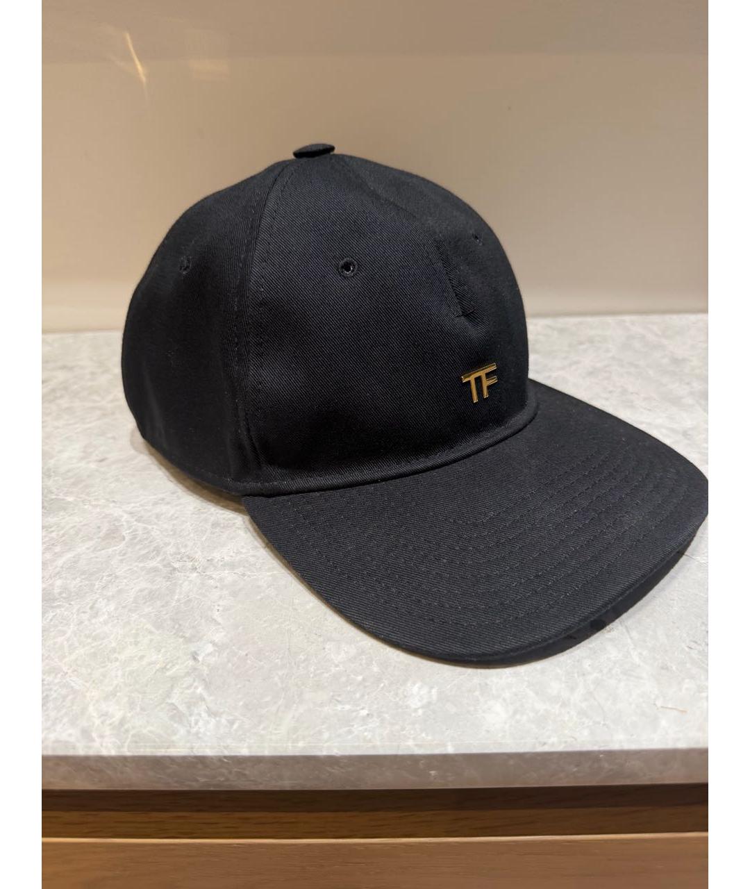 TOM FORD Черная хлопковая кепка, фото 8