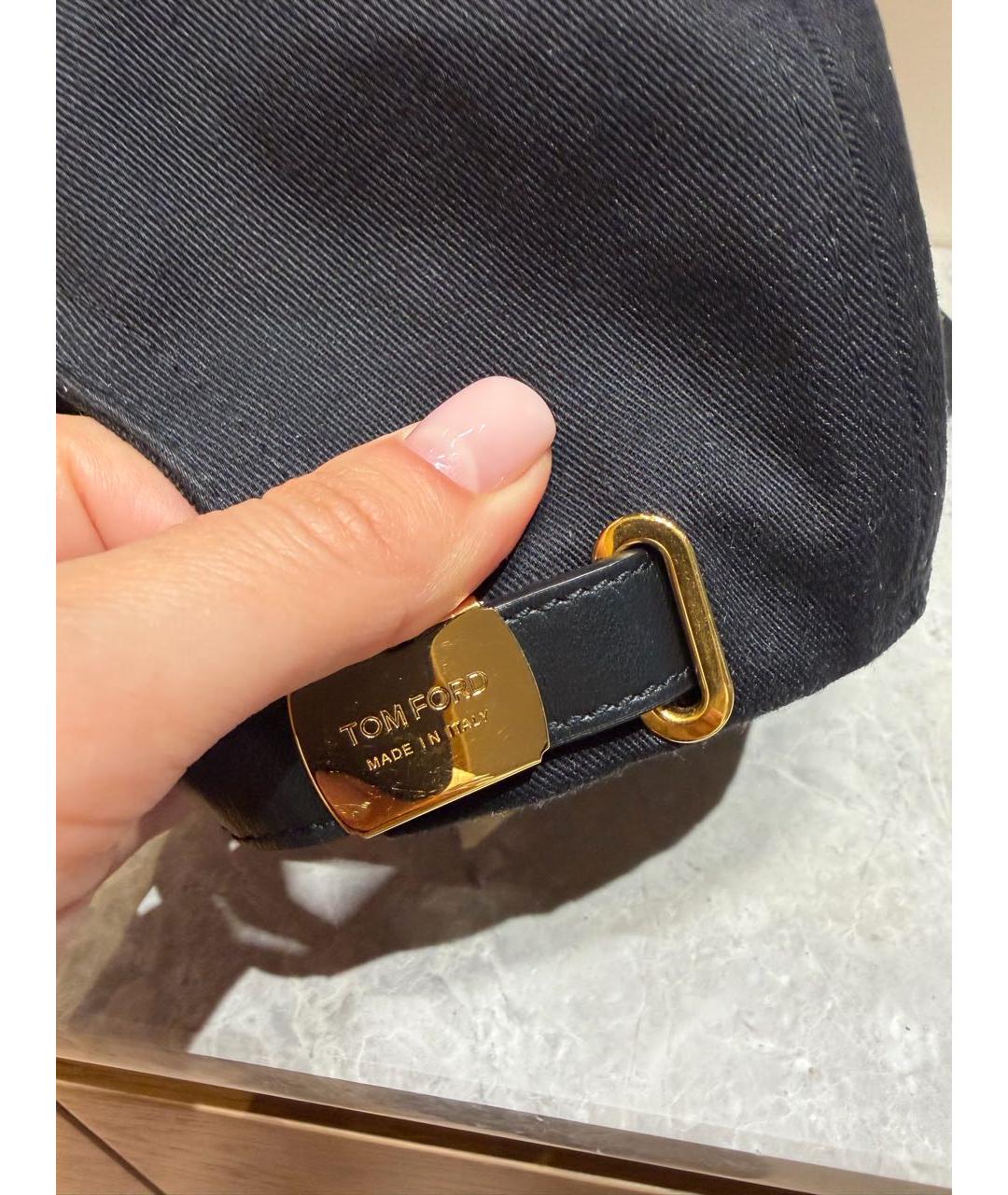 TOM FORD Черная хлопковая кепка, фото 6