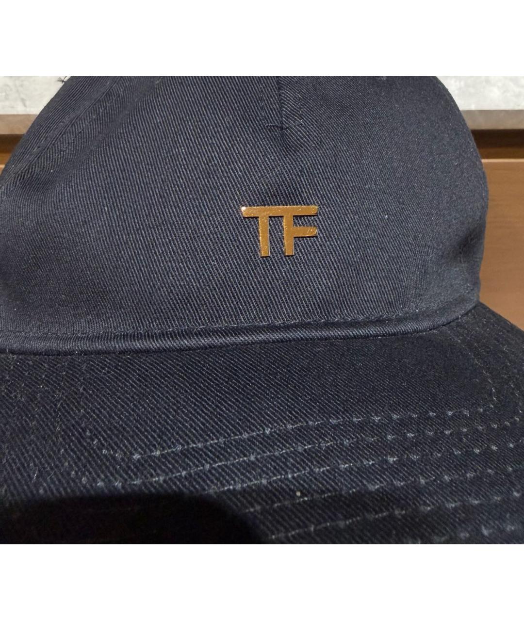 TOM FORD Черная хлопковая кепка, фото 4