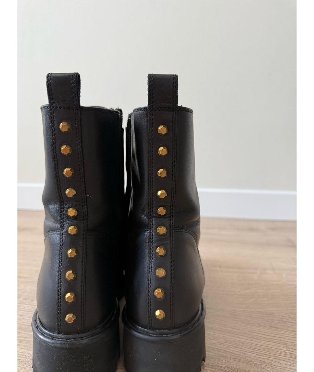 TWIN-SET Черные кожаные ботинки, фото 4